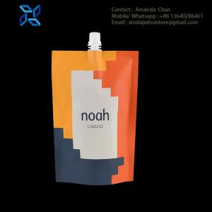 Custom Printed Stand Up Liquid Soap Shampoo Packaging Bag Shower Gel Spouted