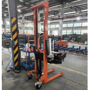 CE Certificated 250kg 300kg 500kg 1.6meters Manual Roll Stacker With Clamp And