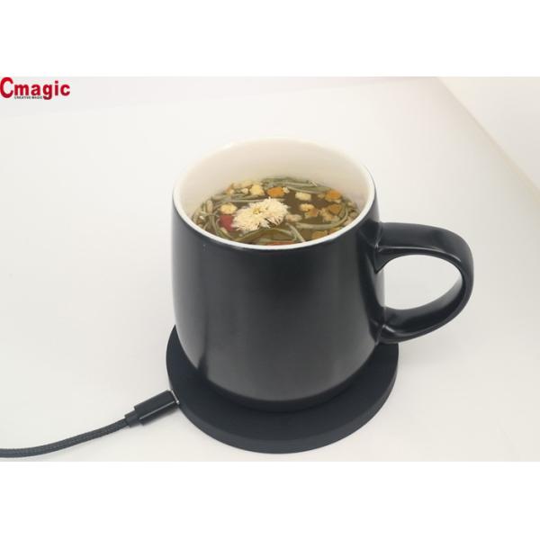 Smart thermostatic ceramic cup coffee mug self heating cup with wireless