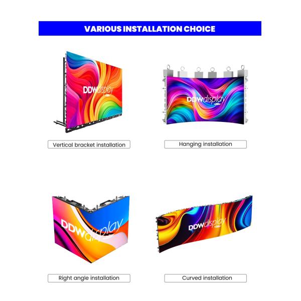 External Large Curved P3.91P2 P2.5 P3 P2.6 P4 Modular Rental Led Screens for Events Stage Outdoor Advertising Church Concert