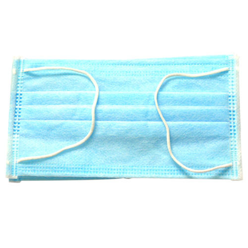 Disposable 3 Ply Meltblown Non-Woven Fabric Blue Face Mask 3 Layer Personal Air