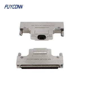 Straight Dust 100pin Solder SCSI Connector DB Male Type W/ Metal Cover