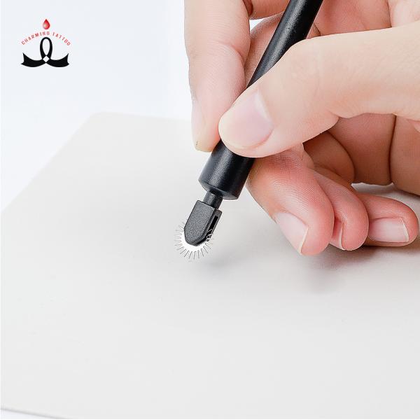 Black Ombre Eyebrow Disposable Microblading Roller Shader In 7MM / 10MM