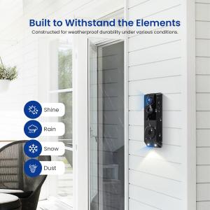 Support IR Night Vision Dual Camera Doorbell with Two-Way Audio Communication