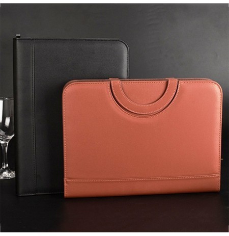 Quality Nontoxic Luxury Leather Business Portfolio Multiscene Recyclable With Power Bank wholesale