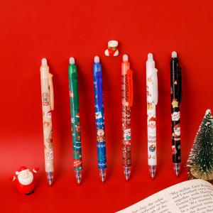 Christmas Design Erasable Gel Pen with Magic Eraser Function for Smooth Writing and Refillable Ink