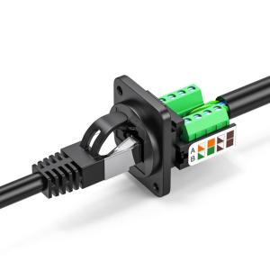 RJ45 Network Ethernet Socket D Type Module RJ45 Female Adapter to 8-pin