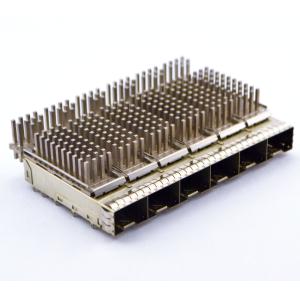 Mounting QSFP28 Fiber Type Speed Data Transmission 1X6 Right Angle QSFP28 Cage