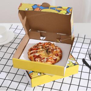 Takeout Disposable Food Grade Containers Corrugated Pizza Boxes Recyclable Kraft