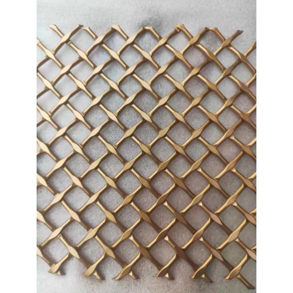Architectural Flat Crimped Woven Wire Mesh 310S 2205 Decorative Wire Grille Panels