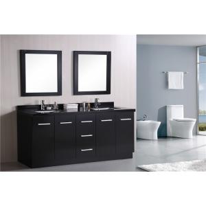 Single color and stainless steel sink make custom bathroom vanity people like