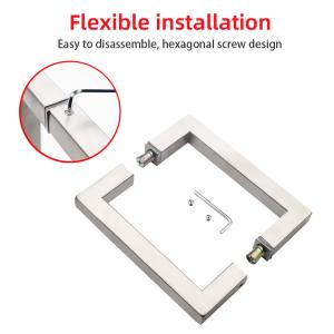 Sample 1-3 Working Days Stainless Steel 304 Chrome Handle For Tempered Glass