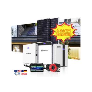China Hybrid 6kw 8kw 10kw 12 Kw 20kw Solar System Solar Panel 10kw System Lithium Battery 48v 100ah For Solar System on sale