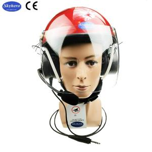 Red color PPG Helmet/Paramotor Helmet With Full Headset EN966 Paramotoring GD-C01-S6