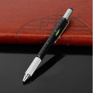 Metal tool pen 6 in 1 Multi function roller pen with screwdrivers touch phone
