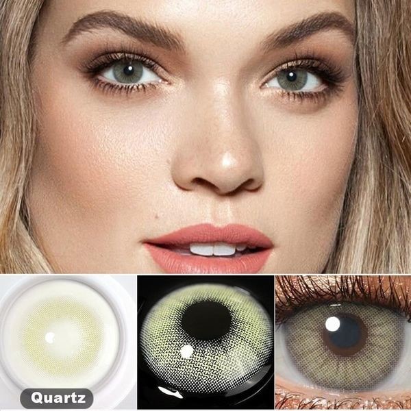 Hidrocor Quartz Prescription Colored Contact Lenses Brown Colored Lady