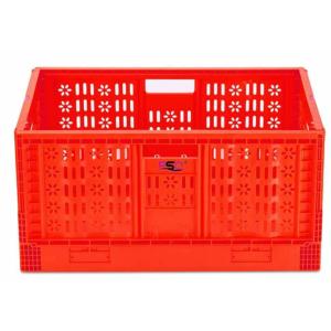 Foldable PE/PP Plastic Collapsing Crate Square Milk Bottles Storage Bins for