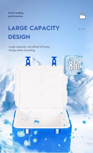 Quality FS-85L Model Ice Cooler Box with Carton Packing and Supply One Set Ice Pack for Outdoor Camping wholesale