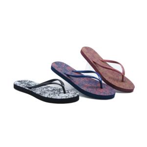 PE Womens Thong Slippers Basic White And Black