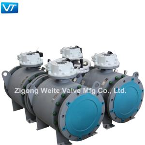 16 Inch API 607 Electric Ball Valve 300LB LF2 With Thrust Bearing