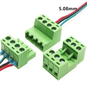 5.08mm Pitch PCB Pluggable Screw Terminal Blocks Docking Socket Plug 300V 15A
