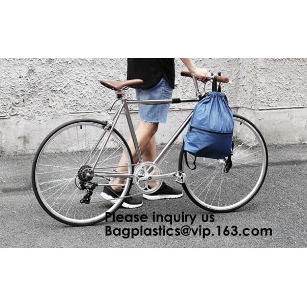 Eco-friendly Environmental Recycled Biodegradable Material Travel Kraft Tyvek Paper Drawstring Pack Backpack