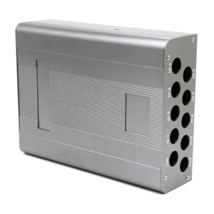 ISO9001 Extruded CNC Aluminum Enclosure Profile Anodizing Grey Blast Sand