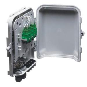 Waterproof Fiber Optic Distribution Box , Lockable 2 Port Fiber Termination Box