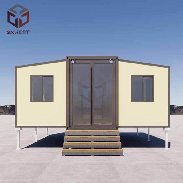 Quality Customizable Step Double Wing Container House with Balcony EPS/PU/Rock Wool Insulation wholesale