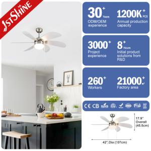 1stshine Restaurant Decorative Ceiling Fan with 6 MDF Blades and Low Voltage AC