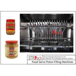 Peanut Butter Bottle Inline Volumetric Piston Filling Machine 0.6Mpa