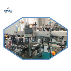 Automatic Double Sided / Top And Bottom Labeling Machine For Round Cylinder
