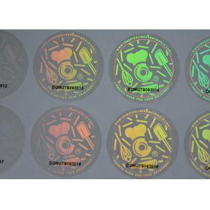 Custom design print security holographic label with black serial number