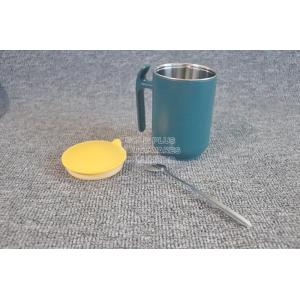 Multicolor 304 Stainless Steel Printed Reusable Coffee Cup Mugs With Spoon