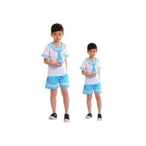 Lapel Collar School Student Uniform Blue Stitching White Highlighting Innocence