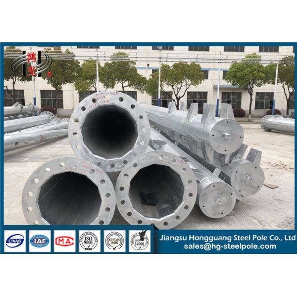 Quality Steel Hot Dip Galvanized Electrical Power Pole For Transmission Line Project wholesale
