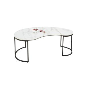 China 3H Furniture Coffee Table Laminam Ceramic Top  Tempered Glass Iron on sale