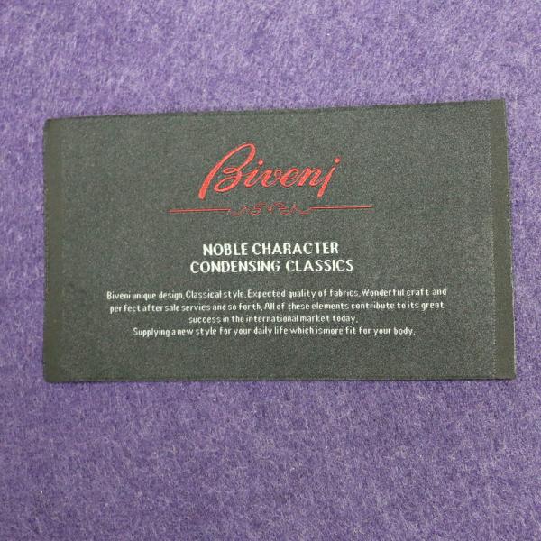 100% Polyester Straight Cut Fabrics Woven Neck Labels for Clothing Garments