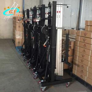 Black 100kg Load Heavy Duty Crank Stand Speaker Tower Lift