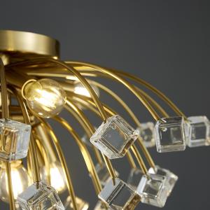 Modern colorful crystal ceiling chandeliers for bedroom living room round Gold