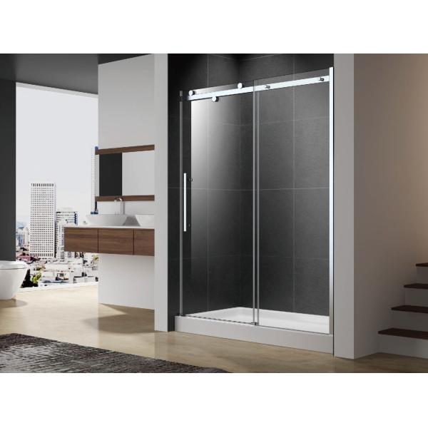 Quality Sliding shower door with flat sliding stainless steel 304 rail shower enclosure 60" width wholesale