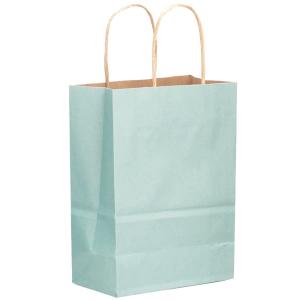 Retail Multi Colored Kraft Paper Shopping Bags with Folding Style and Custom