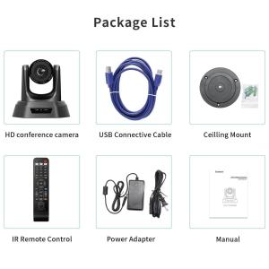 RS232 RS485 Tenveo Conference Room Camera Autofocus 20X 1080P