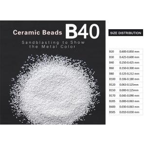 B40, B60 ZrO2 62% Ceramic Bead Blasting Molds Cleaning 700HV Hardness