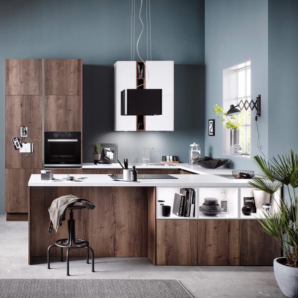 Quality Modular Kitchenette MDF Timber Veneer Kitchen Cabinets Furniture All In One With Island Set wholesale