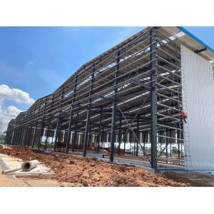 China Steel Light Poultry Farm Structural Builiding With H/I Beams Round Pipes on sale
