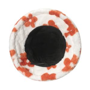 Autumn And Winter New Plush Multi-color Warm Flower Fisherman Hat for women