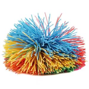Colorful Monkey Stress Ball Silicone Fluffy Ball Stringy Silicone Koosh Ball