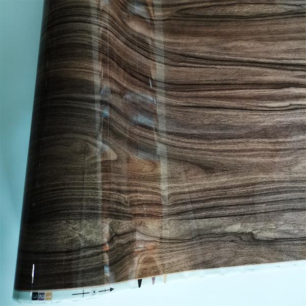 Vinyl PVC foil with embossed wood texture, ideal for wrapping profile door