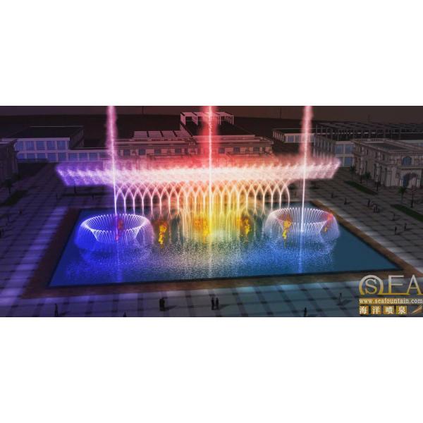 Seafountain design water fountain with landscaping led light